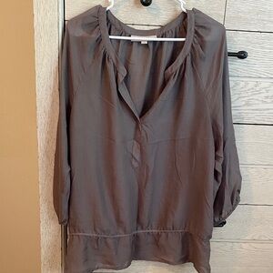 LOFT Charcoal Blouse